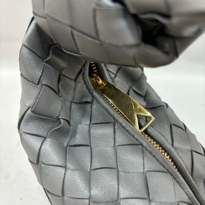 Bottega Veneta灰色小羊皮編織mini Jodie手提包-18