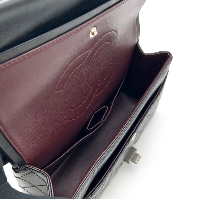 CHANEL 2.55經典口蓋包 24 - 黑銀30開-4