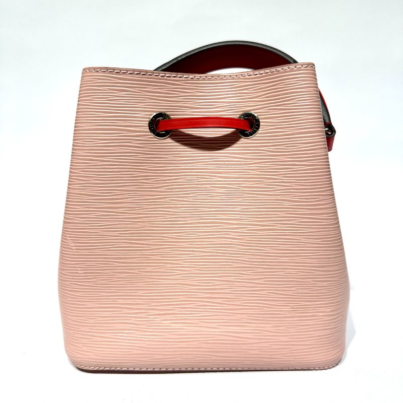 【美收精品】LV 牛皮 EPI NEONOE 櫻花粉 香檳包 LV EPI 系列 粉色真皮水桶包 88-661-1