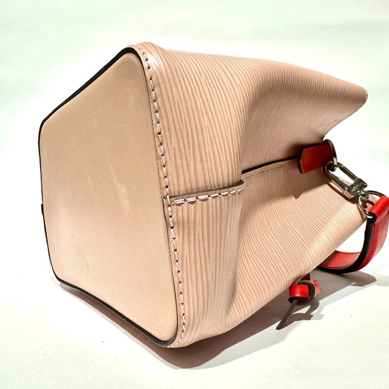 【美收精品】LV 牛皮 EPI NEONOE 櫻花粉 香檳包 LV EPI 系列 粉色真皮水桶包 88-661-3