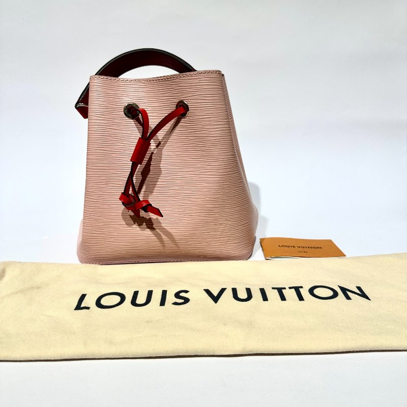 【美收精品】LV 牛皮 EPI NEONOE 櫻花粉 香檳包 LV EPI 系列 粉色真皮水桶包 88-661-8
