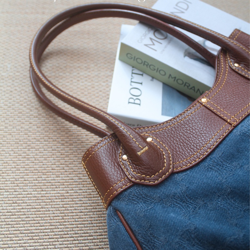 Celine老花牛仔單肩包-14