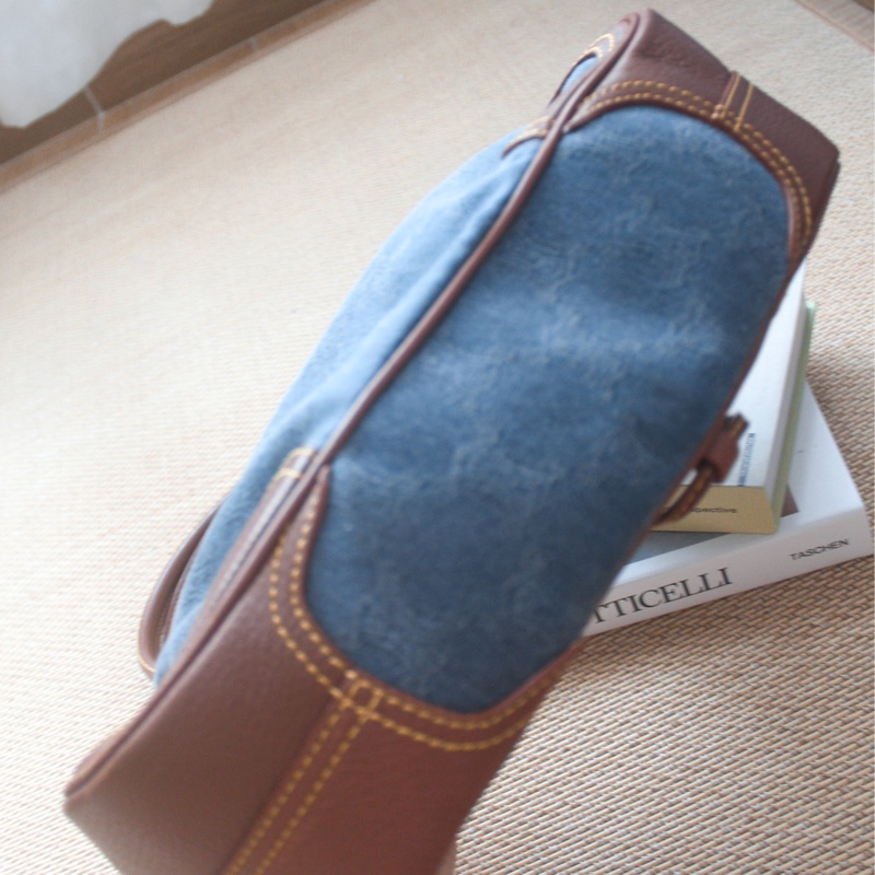 Celine老花牛仔單肩包-15