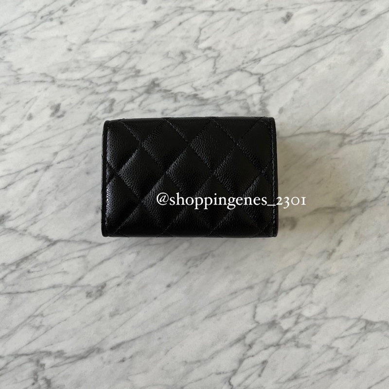 CHANEL 經典迷你翻蓋短夾 黑金 荔枝牛皮❗️尚未抵台-2