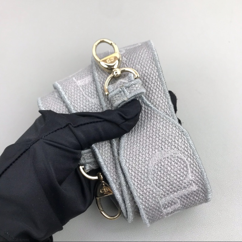 DIOR 岩石灰藤格紋刺繡D-Lite五格戴妃單肩斜挎手提包-13