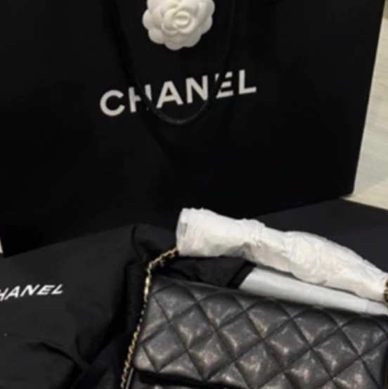 絕版限量 不撞包 硬挺耐用 荔枝牛chanel cf20 mini香奈兒 口蓋包 黑金雙鏈條 肩揹/斜揹-5