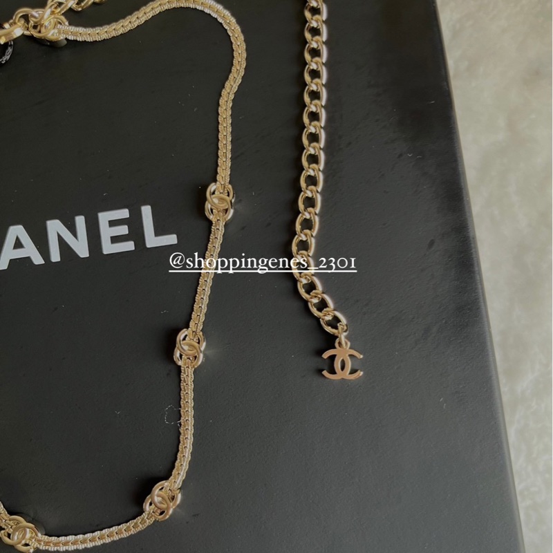 香奈兒 24B 金色 5 logo choker 蛇骨鍊❗️尚未抵台-3