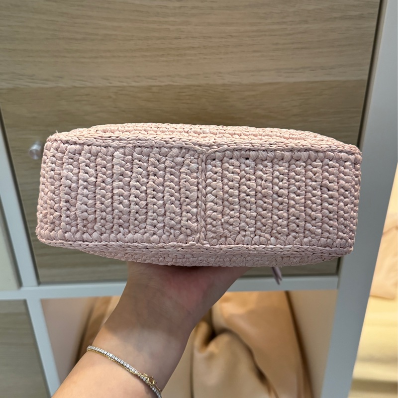 MIU MIU 粉色編織手提包 斜背包-8