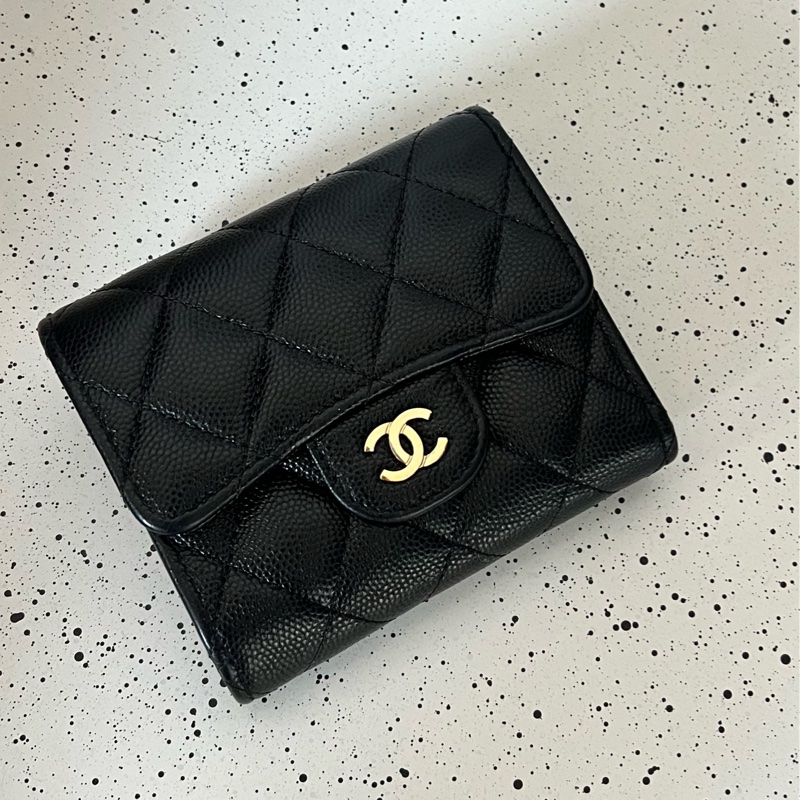 Chanel 荔枝金釦三折短夾 超級爆款❗️-0
