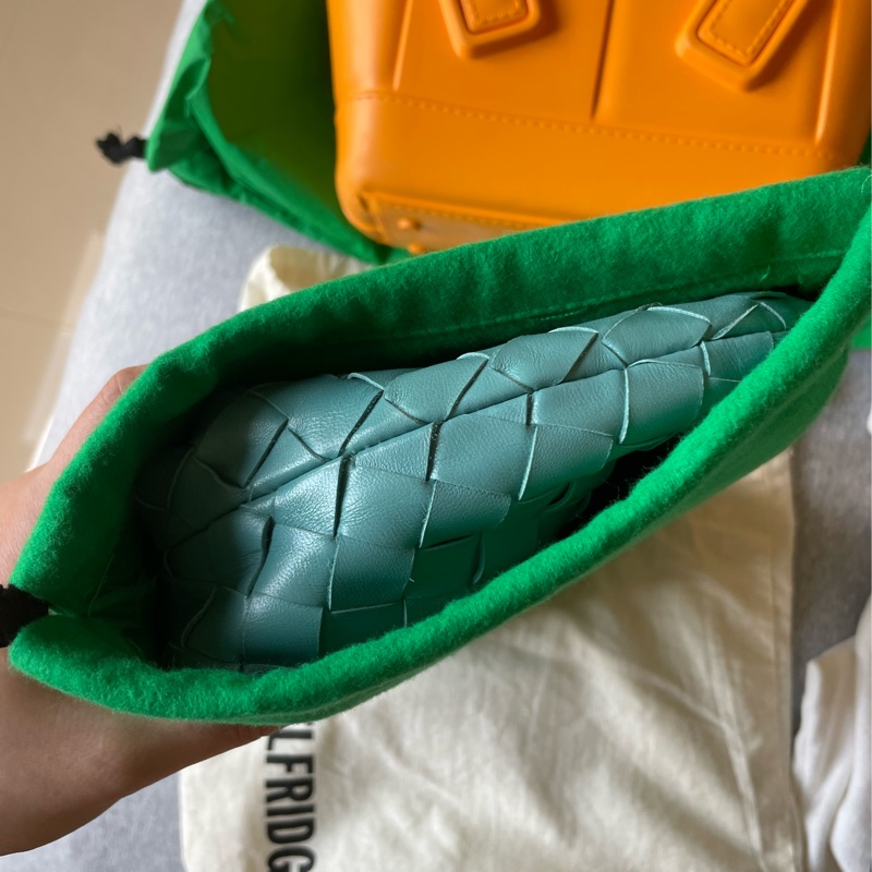 Bottega Veneta Mini Jodie 油畫藍 linoleum Intrecciato leather hobo bv-1