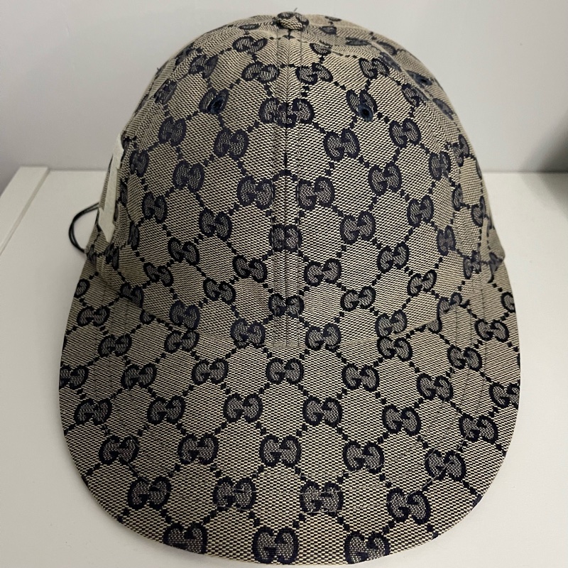 全新含吊牌 隨便賣 GUCCI 古馳 經典雙G緹花LOGO鬆緊款棒球帽 尺寸XL-2