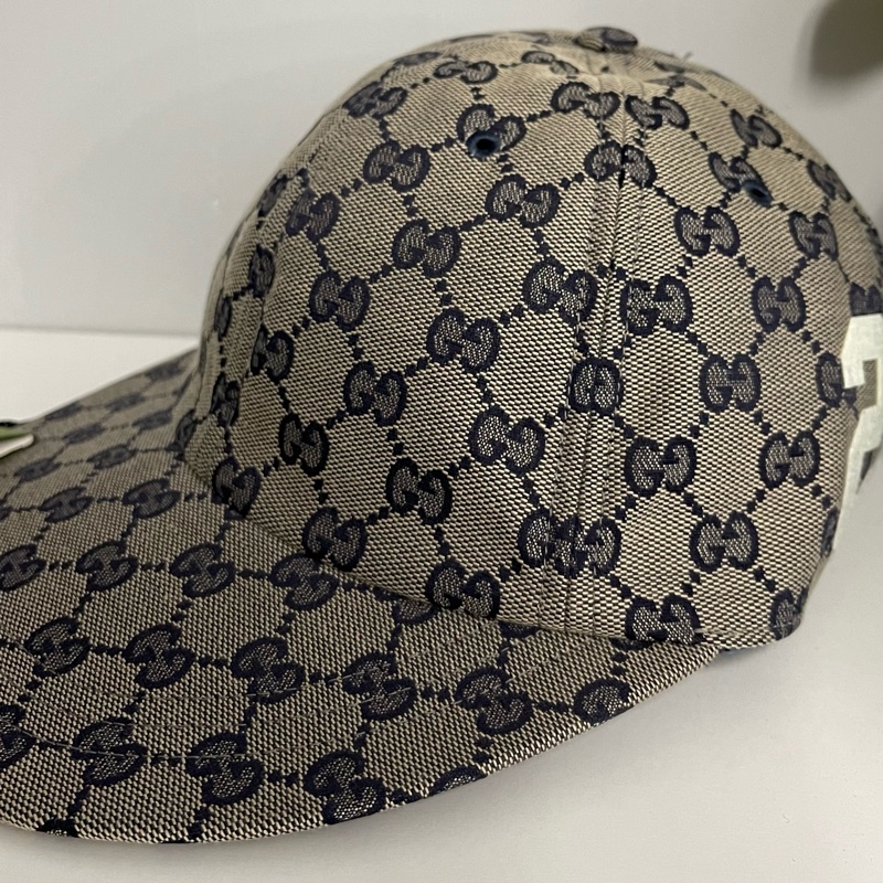 全新含吊牌 隨便賣 GUCCI 古馳 經典雙G緹花LOGO鬆緊款棒球帽 尺寸XL-0