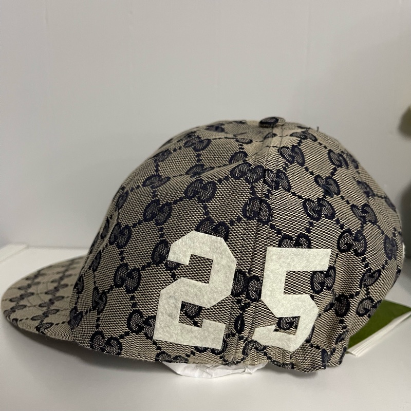 全新含吊牌 隨便賣 GUCCI 古馳 經典雙G緹花LOGO鬆緊款棒球帽 尺寸XL-4