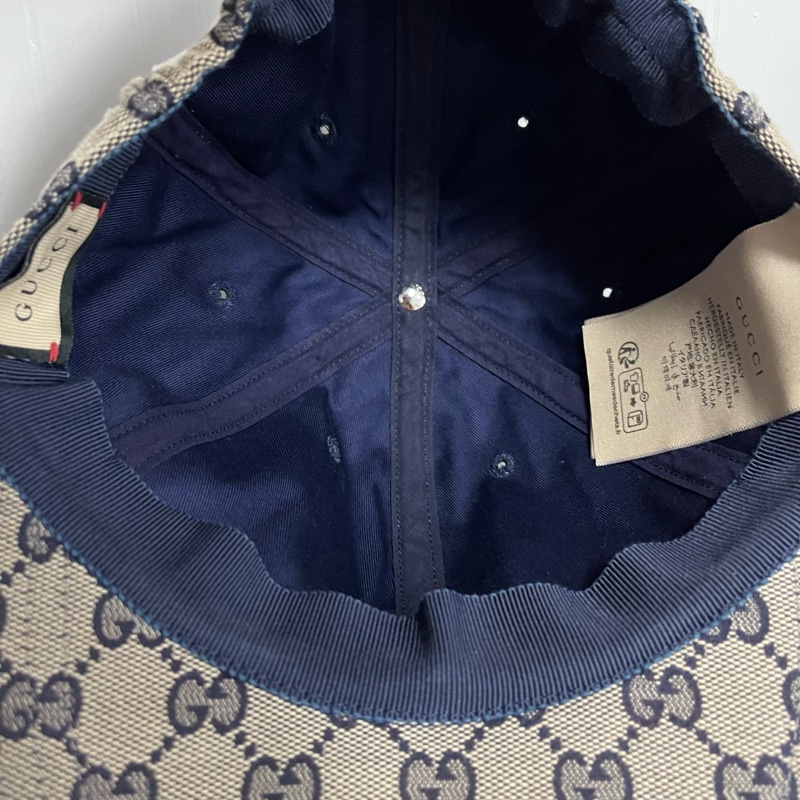 全新含吊牌 隨便賣 GUCCI 古馳 經典雙G緹花LOGO鬆緊款棒球帽 尺寸XL-7