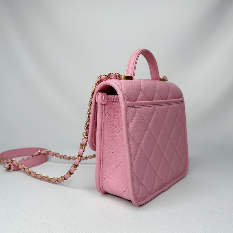 CHANEL 22k粉色手柄豆腐包-4