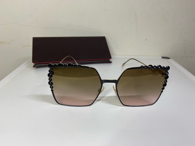 FENDI 廣告款 大方框 太陽眼鏡 (黑色)FF0259S-205-0