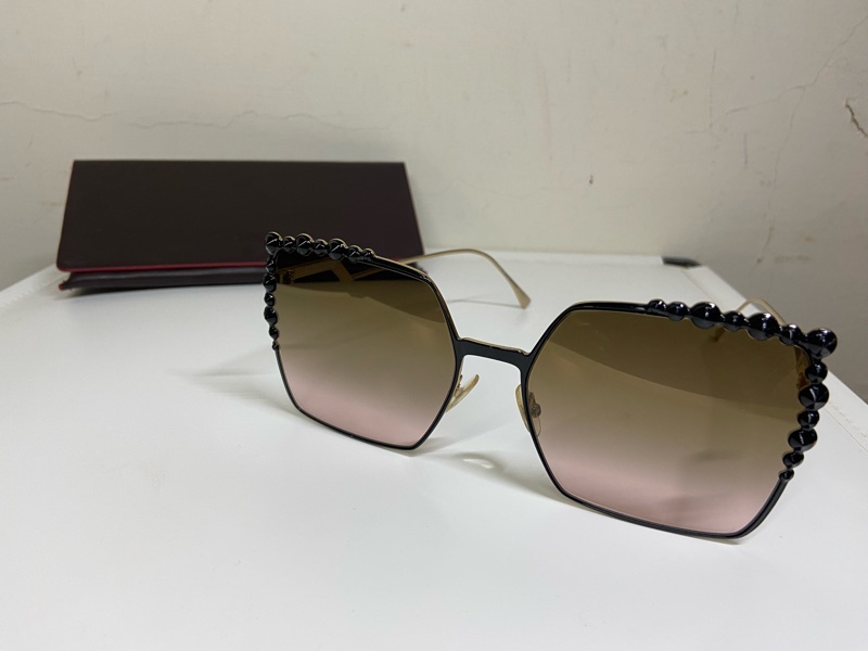 FENDI 廣告款 大方框 太陽眼鏡 (黑色)FF0259S-205-1