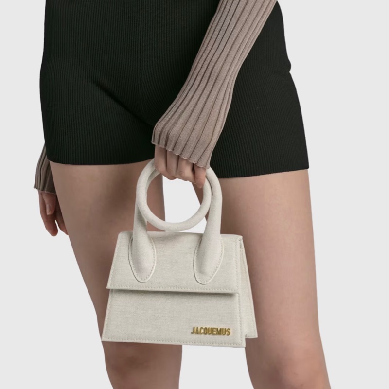 特價三天▪️JACQUEMUS 亞麻色 中號 肩背 手拿 包 奶茶-1