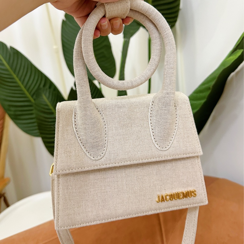 特價三天▪️JACQUEMUS 亞麻色 中號 肩背 手拿 包 奶茶-3