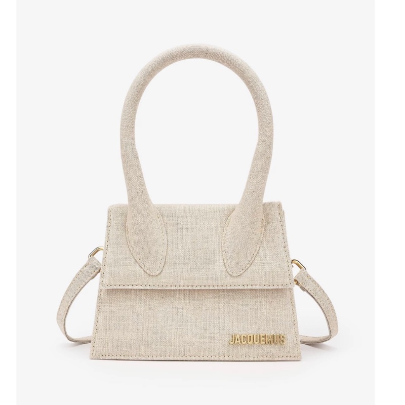特價三天▪️JACQUEMUS 亞麻色 中號 肩背 手拿 包 奶茶-5