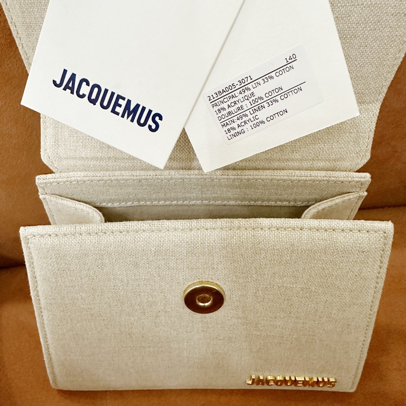 特價三天▪️JACQUEMUS 亞麻色 中號 肩背 手拿 包 奶茶-7
