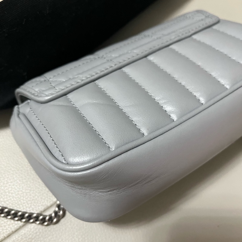 GUCCI GG Marmont Super Mini 超級迷你 肩背包 灰/銀色-4