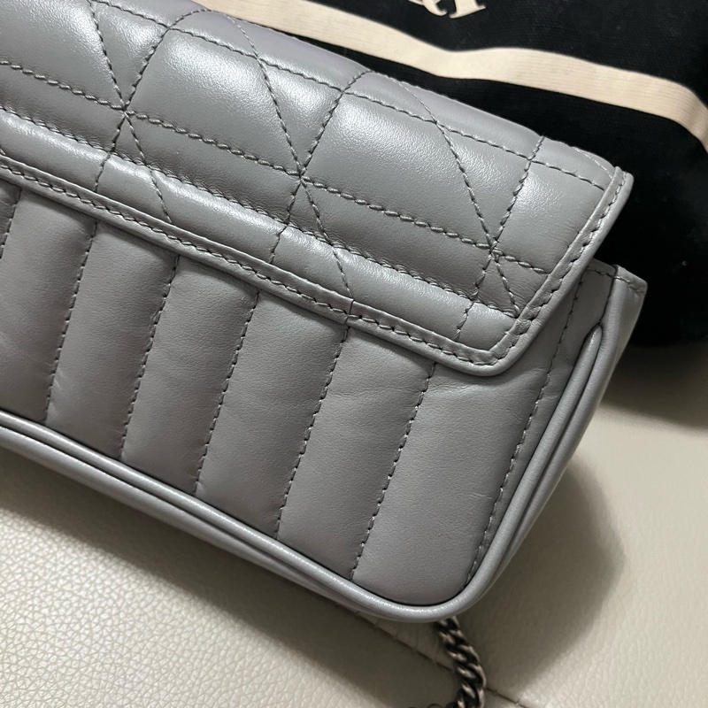 GUCCI GG Marmont Super Mini 超級迷你 肩背包 灰/銀色-14