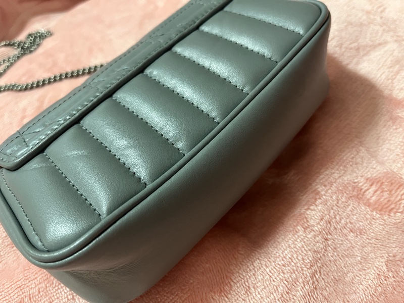 GUCCI GG Marmont Super Mini 超級迷你 肩背包 灰/銀色-22