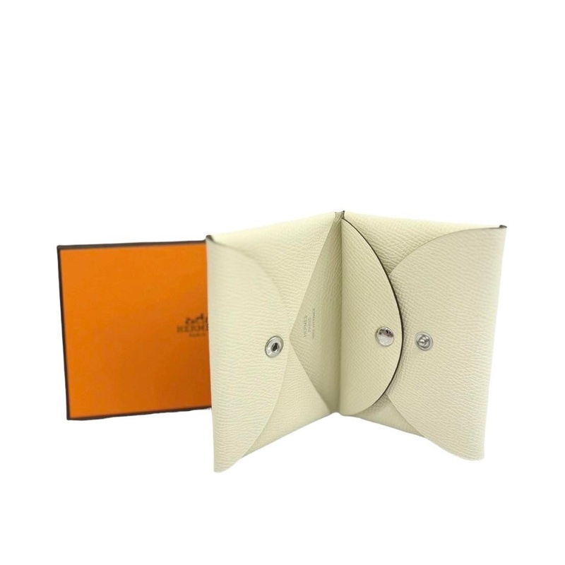 Hermes 全新 現貨 Calvi Duo 奶昔白 EP牛皮-0