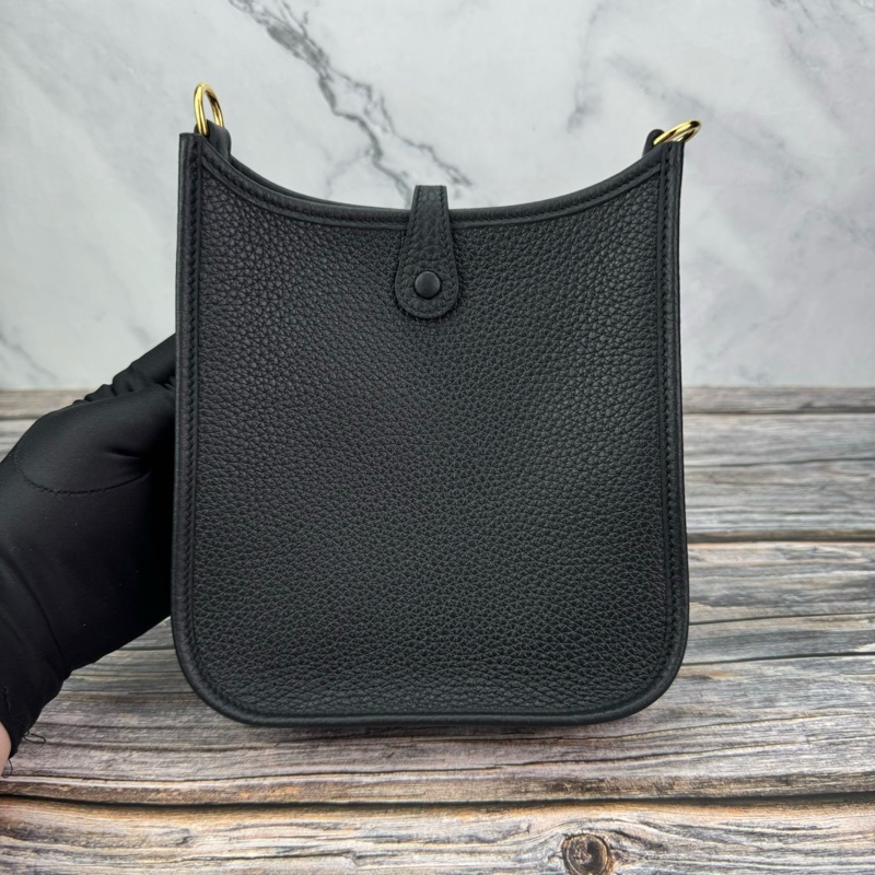 #HERMES Mini Evelyne 16 黑色金扣-5