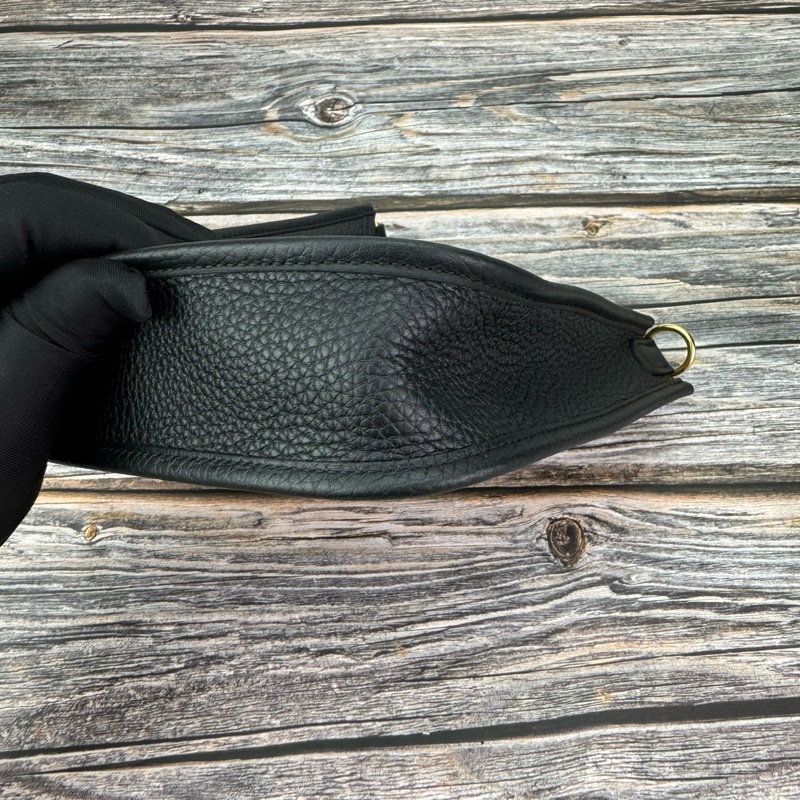 #HERMES Mini Evelyne 16 黑色金扣-10