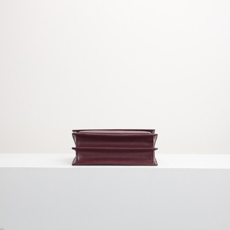 Ysl sunset 日落包/酒紅色中號-5