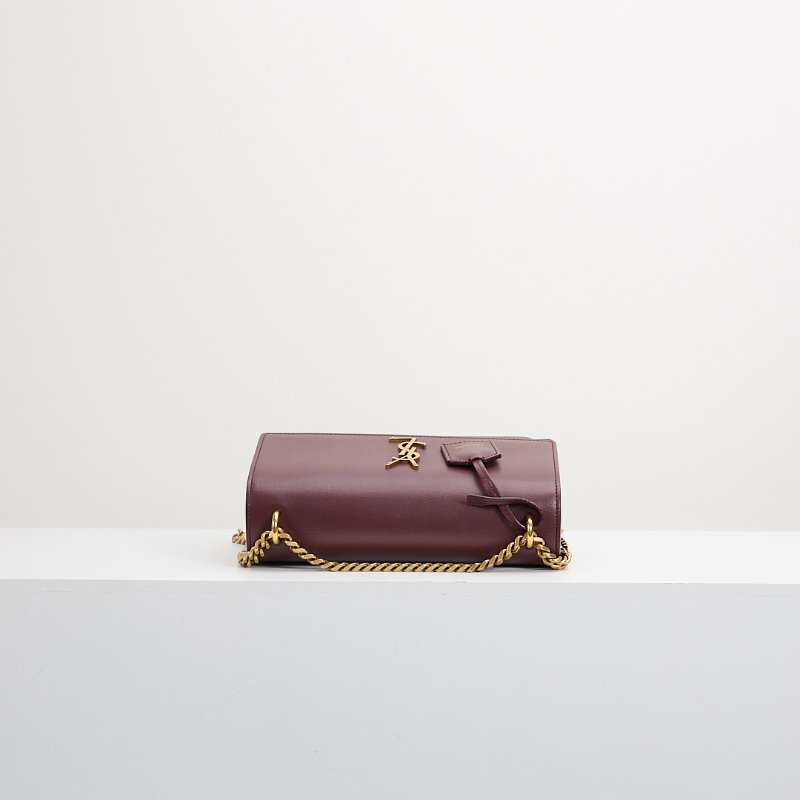 Ysl sunset 日落包/酒紅色中號-8