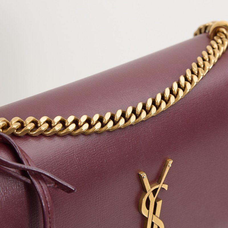Ysl sunset 日落包/酒紅色中號-13