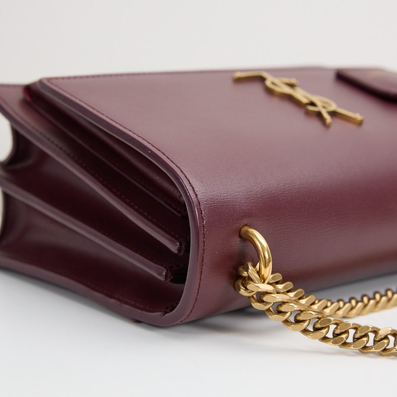 Ysl sunset 日落包/酒紅色中號-16