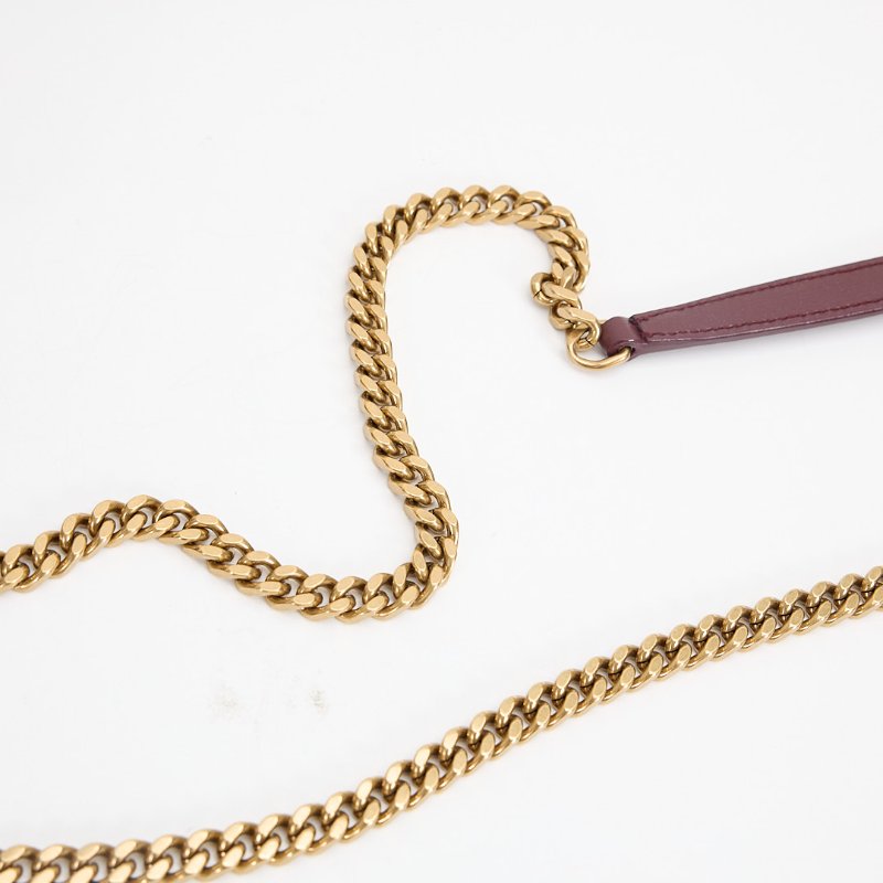 Ysl sunset 日落包/酒紅色中號-17