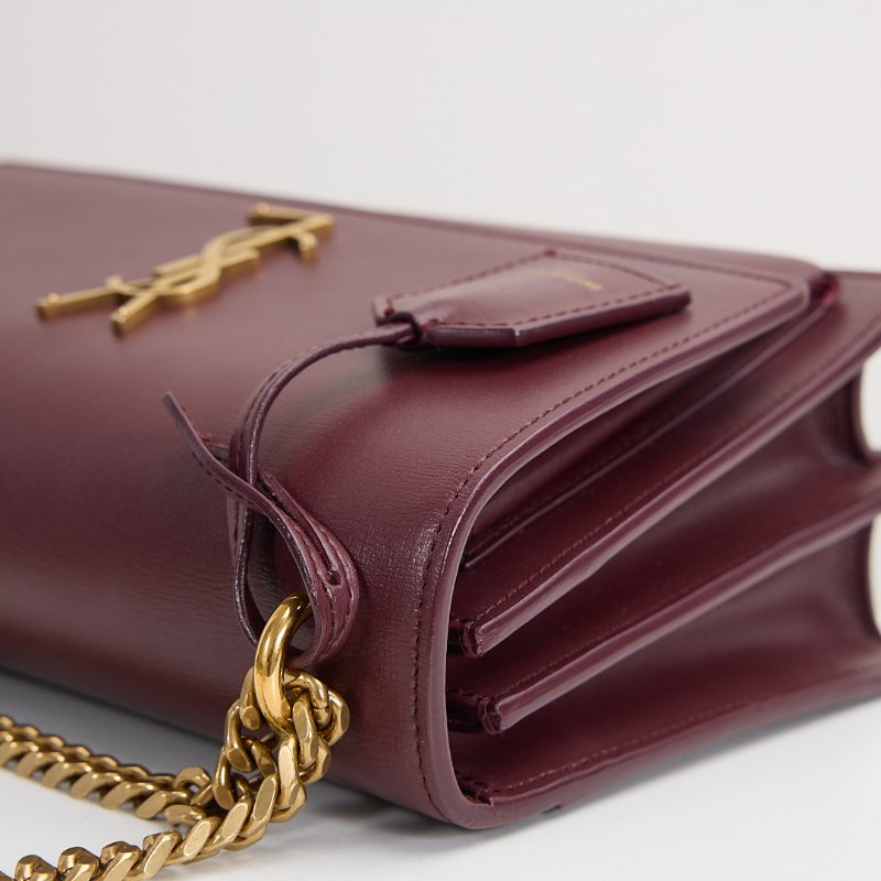 Ysl sunset 日落包/酒紅色中號-20