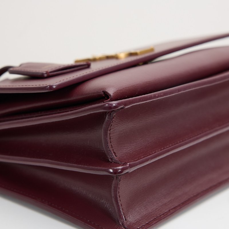 Ysl sunset 日落包/酒紅色中號-21