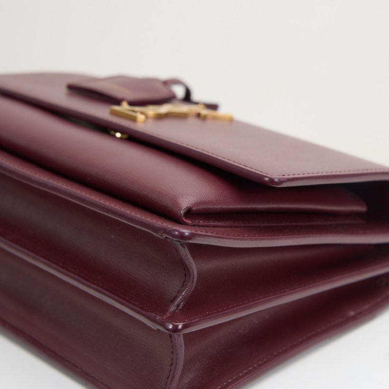 Ysl sunset 日落包/酒紅色中號-23