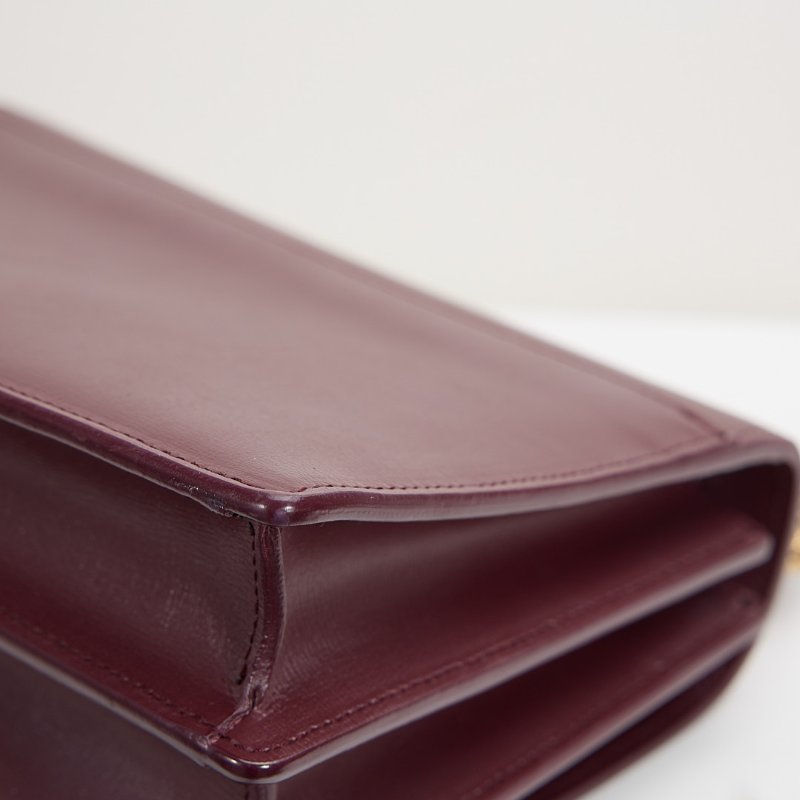 Ysl sunset 日落包/酒紅色中號-26