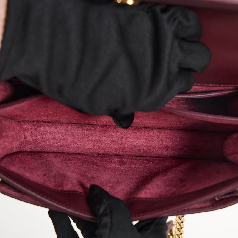 Ysl sunset 日落包/酒紅色中號-30