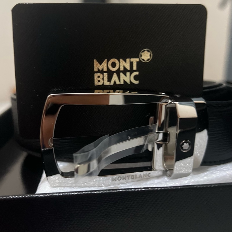 全新萬寶龍黑色30毫米皮帶 產品編號：MB116706-8