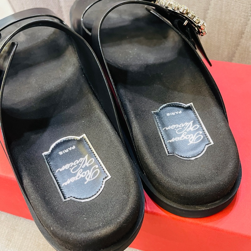 Roger vivier 經典水晶方鑽勃肯拖鞋41號-3