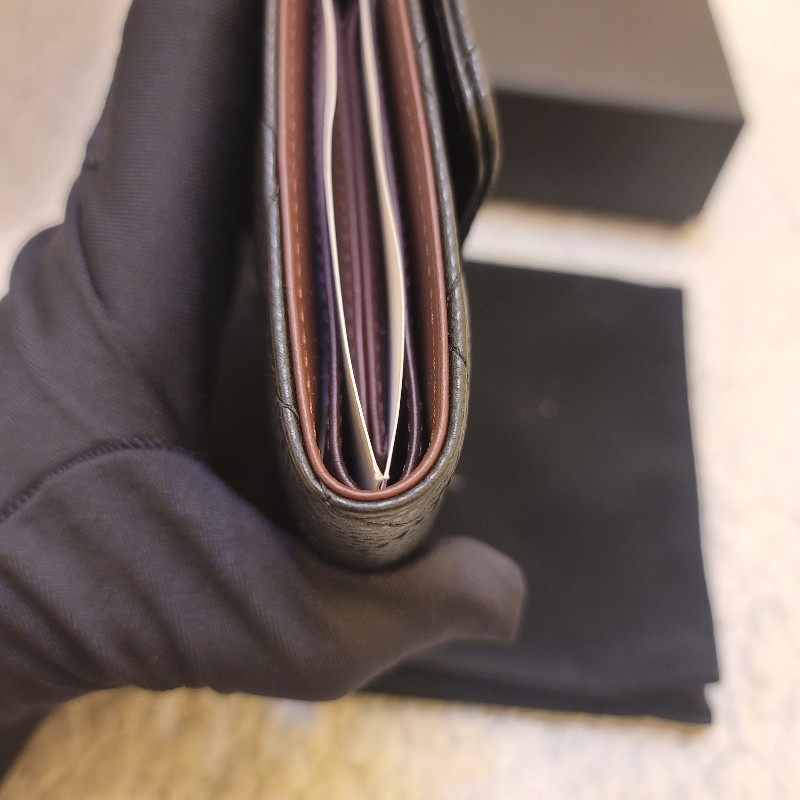 🎊七夕優惠🎊 CHANEL香奈兒 經典雙C金色LOGO菱格紋荔枝紋牛皮短夾-15