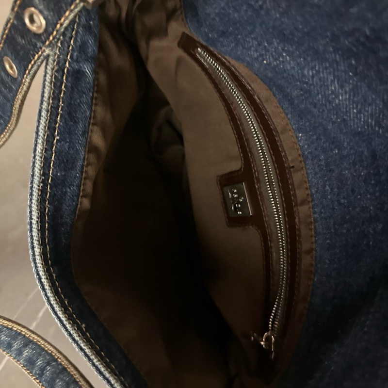 Fendi 少有 牛仔袋/ 肩背包 / 手提包/ lv-8