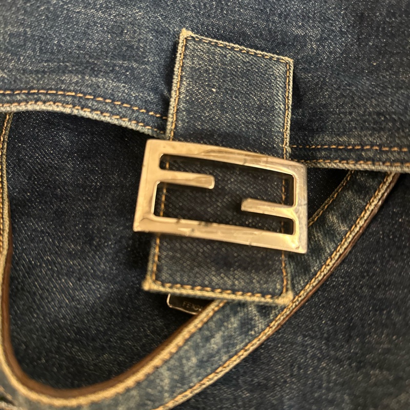 Fendi 少有 牛仔袋/ 肩背包 / 手提包/ lv-9