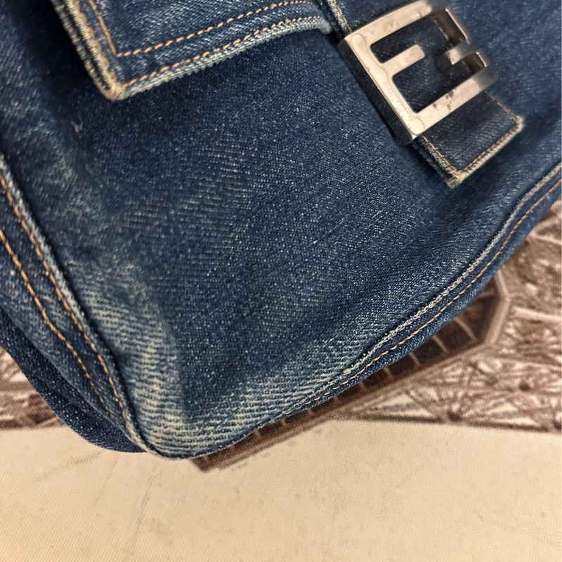 Fendi 少有 牛仔袋/ 肩背包 / 手提包/ lv-9