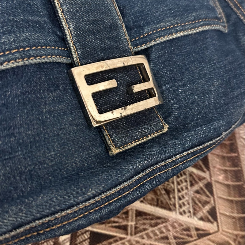 Fendi 少有 牛仔袋/ 肩背包 / 手提包/ lv-10