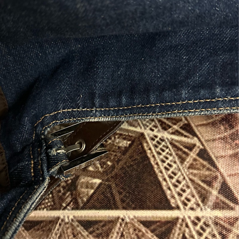 Fendi 少有 牛仔袋/ 肩背包 / 手提包/ lv-17