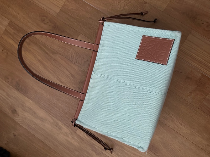 Loewe 托特袋 布面 淺藍色-5